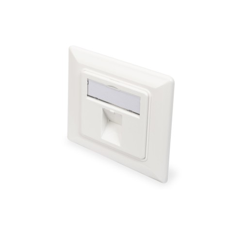 Digitus | Wallplate for Keystone Modules, German type, middle plate 50x50 mm, frame 80x80 mm | DN-93811