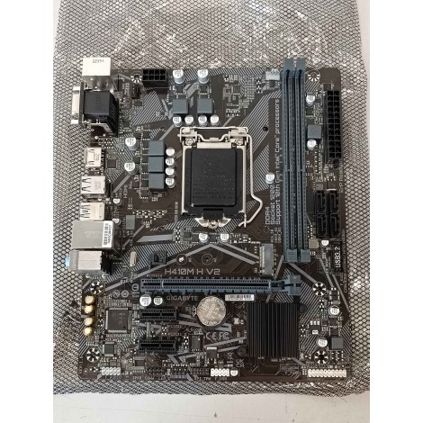 SALE OUT. GIGABYTE H410M H V2 1.0 M/B | Gigabyte | H410M H V2 1.0 M/B | Processor family Intel | Processor socket LGA1200 | DDR4 DIMM | Memory slots 2 | Supported hard disk drive interfaces SATA, M.2 | Number of SATA connectors 4 | Chipset Micro ATX | Int
