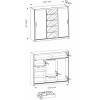 Topeshop FARO235 BIEL L KPL bedroom wardrobe/closet 5 shelves 3 door(s) White