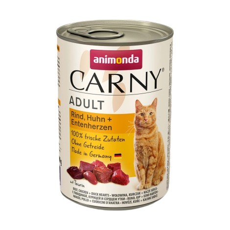 ANIMONDA Carny Adult Beef, chicken and duck hearts - wet cat food - 400g