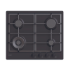 Candy Hob | CHG6BFB4WB | Gas | Number of burners/cooking zones 4 | Knobs | Black