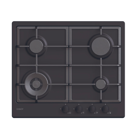 Candy Hob | CHG6BFB4WB | Gas | Number of burners/cooking zones 4 | Knobs | Black