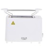 Adler | Toaster | AD 3223 | Power 750 W | Number of slots 2 | Housing material Plastic | White