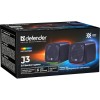 PC Speakers 2.0 DEFENDER J3 2.0 6W LED USB black