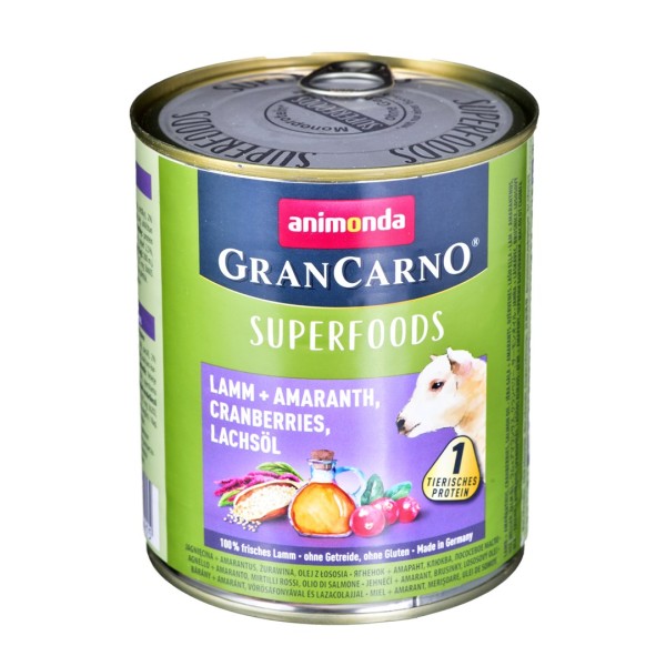 ANIMONDA GranCarno Superfoods flavor: lamb, amaranth, ...