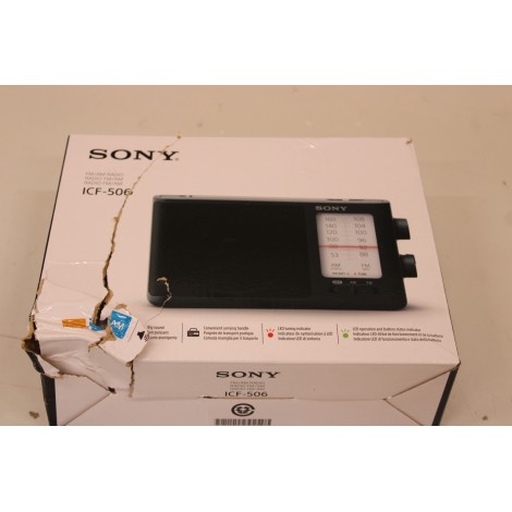 SALE OUT. Sony ICF506.CED portable radio | Sony Analog Radio | ICF-506 | 5 W | Black | DAMAGED PACKAGING