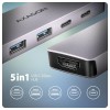 AXAGON HMC-5H60 USB 5Gbps hub, 2x USB-A, 1x USB-C, HDMI 4k/60Hz, PD 100W