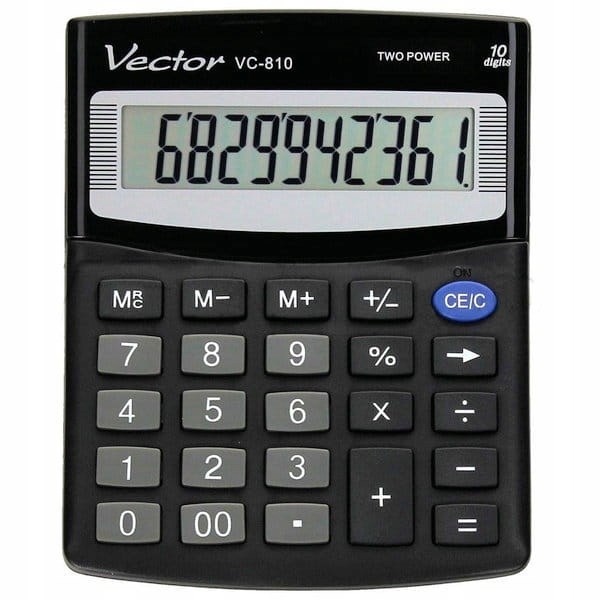 Vector VC-810 Office Calculator, black