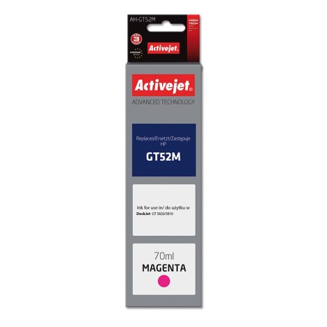 Activejet AH-GT52M ink (replacement for HP GT-52M M0H55AE; Supreme; 70 ml; magenta)