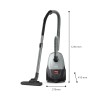 Vacuum Cleaner|PHILIPS|Input power 850 W|Dust capacity 3 L|Cylinder vacuum|Cleaning type Dry|Dust container Dust bag|Colour Black/Grey|XD2142/12