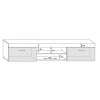 Cama TV stand 200 SAMBA white/black gloss