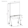 Ergo Office mobile dry erase board, vertical orientation, white, single sided, with shelf, board dimensions 1190x790mm, ER-305