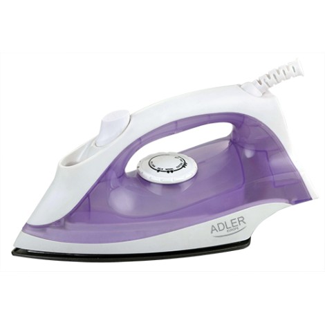 Iron | Adler | AD 5019 | With cord | 1600 W | Water tank capacity 100 ml | Continuous steam 10 g/min | Violet/White