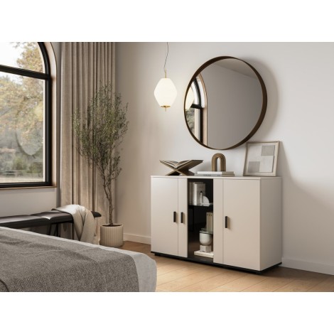 Cama SOHO chest of drawers 120x41x80 cashmere + black