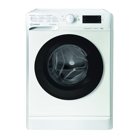 INDESIT | Washing machine | MTWSE 61294 WK EE | Energy efficiency class C | Front loading | Washing capacity 6 kg | 1151 RPM | Depth 42.5 cm | Width 59.5 cm | Display | Big Digit | White