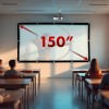 Maclean projection screen, 150", 330x187cm, 25mm 16:9 border, tension hooks, MC-167