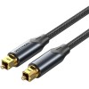 Kabel audio optyczny Vention w oplocie z aluminiowym złączem 5m czarny