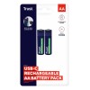 BATTERY RECH. LI-ION AA 1.5V/1700MAH USB-C 2P 25584 TRUST