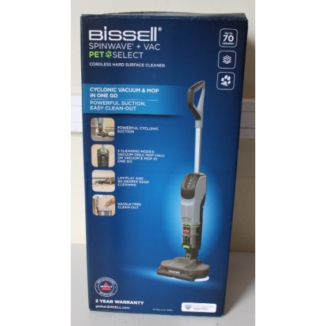 SALE OUT. Bissell SpinWave®+ Vac PET Select, Cordless Hard Surface Cleaner, Handstick,  | Bissell Hard Surface Cleaner | SpinWave®+ Vac PET Select | Cordless operating | Handstick | Washing function | 25.9 V | Operating time (max) 70 min | Grey/Black/Lime