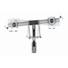 Gembird MA-WA2-02 Adjustable wall 2-display mounting arm, 17”-32”, up to 8 kg