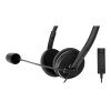 Energy Sistem Headset Office 2+ Black, USB and 3.5 mm plug, volume control, retractable boom mic. | Energy Sistem | Wired Earphones | Headset Office 2+ | Wired | On-Ear | Microphone | Black