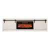 RTV GRANERO + fireplace cabinet 200x56.7x35 white/gloss white
