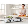 Esperanza EKH010W Adjustable electric cooker, 2 heating fields, white