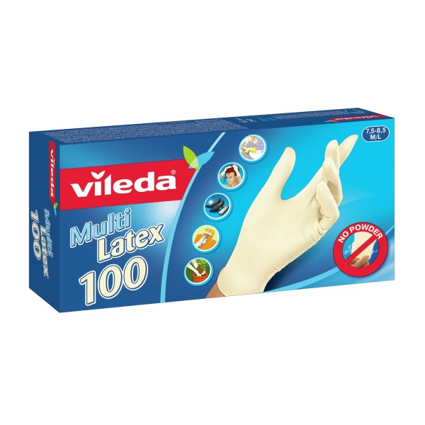 Vileda Multi Latex 100 Disposable gloves ...