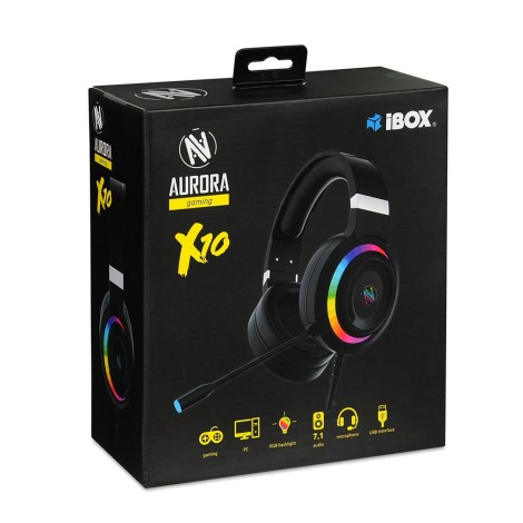 I-BOX X10 GAMING HEADPHONES WITH MICROPHONE, USB 7.1