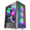 Mars Gaming MC-F Black, ATX Gaming Semitower, Full Tempered Glass Window, Metal-Mesh Front, 4x 120mm ARGB Fans