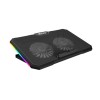 Genesis Laptop Cooler Cooling Pad Fury Gunbai G3 Fans, RGB LED Light, 2 USB, 14.1-17.3