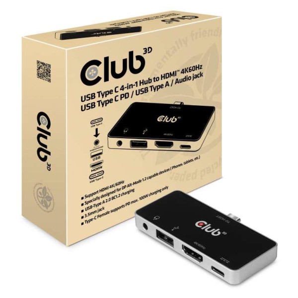 I/O HUB 4IN1 USB-C TO HDMI/100W ...