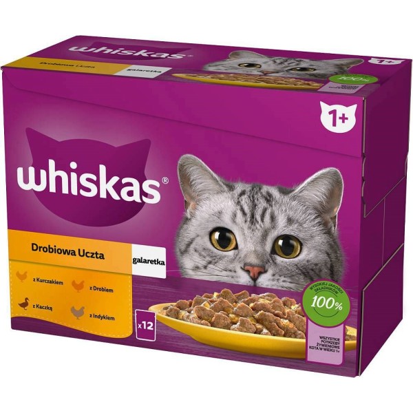 WHISKAS sachet jelly poultry, duck, turkey, ...