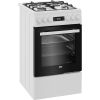 BEKO Cooker | FSM51339DWDS | Hob type Gas | Oven type Electric | White | Width 50 cm | Grilling | LED | Depth 60 cm | 60 L