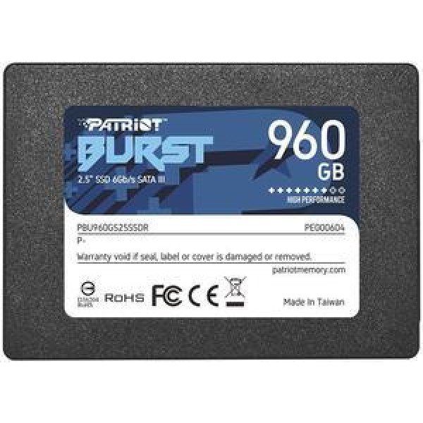 SSD|PATRIOT|Burst Elite|960GB|SATA 3.0|3D NAND|Write speed 320 ...