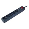 Surge Protector SPG5-C-10/ 3 m/ 5 Sockets/ Black