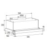 CATA | TFB-5160 BK | Telescopic | Energy efficiency class C | Width 59.5 cm | 300 m³/h | Mechanical control | LED | Black