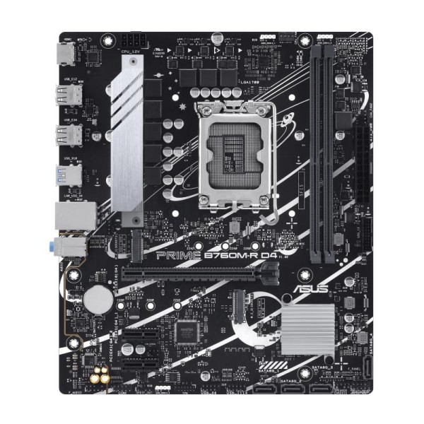 Mainboard|ASUS|Intel B760 Express|LGA1700|Micro-ATX|Memory DDR4|Memory slots 2|2xPCI-Express ...