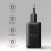 AXAGON ACU-PQ45 GaN Wall charger 45W, 2x port (USB-A + USB-C) PD3.0/PPS/QC4+/SFC 2.0/Apple