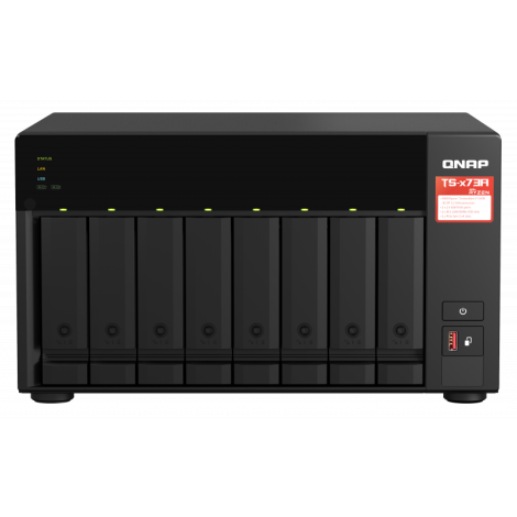 QNAP | 8-Bay QTS and QuTS hero NAS | TS-873A-8G | Up to 8 HDD/SSD Hot-Swap | AMD Ryzen | Ryzen V1500B Quad-Core | Processor frequency 2.2 GHz | 8 GB | DDR4