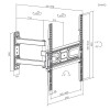 Maclean TV-Halterung, max vesa 400x400, für gebogene TVs, 33-70", 35kg, MC-647N