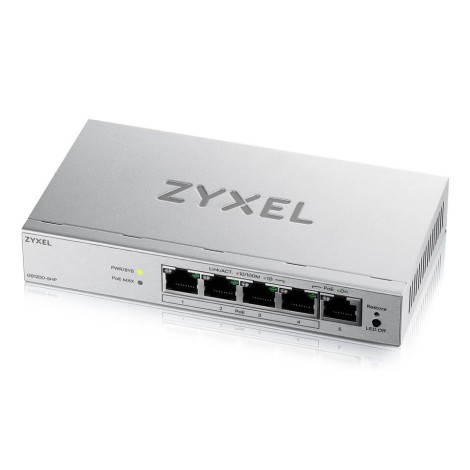 Zyxel GS1200-5HPV3 Managed L2 Gigabit Ethernet (10/100/1000) Power over Ethernet (PoE) Desktop Grey