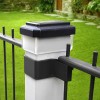 GreenBlue Solar LED Post Light, 80x80mm, Envelope-Shaped Canopy, 3200K, GB127 WW