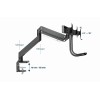 Gembird MA-DA3-03 monitor mount / stand 68.6 cm (27") Black Desk