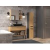 Topeshop NEL IV ANT/ART bathroom storage cabinet Graphite, Oak