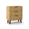 SCANDI 3S SLIM OAK ARTISAN CHEST OF DRAWERS