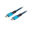 Lanberg | USB-C to USB-C Cable | Black/Blue | 1.2 m