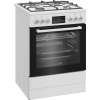 BEKO Cooker | FBM62330GWDTN | Hob type Gas | Oven type Electric | White | Width 60 cm | Grilling | LED | Depth 60 cm | 72 L