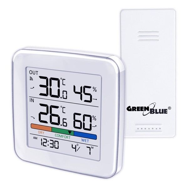 GreenBlue wireless weather station, temperature + ...