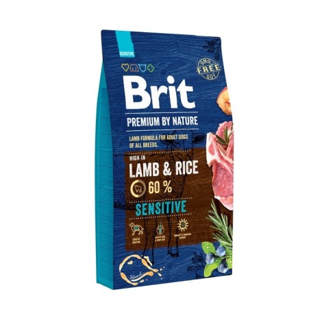 BRIT Premium by Nature Adult Sensitive Lamb and Rice - dry dog food - 8 kg